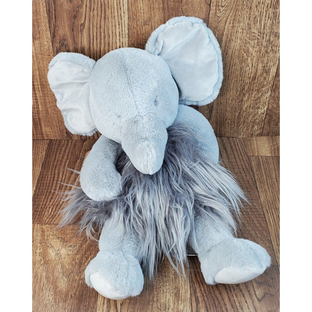 Mudpie Gray Elephant 18" Plush Backpack Adjustable Strap